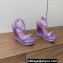 Christian Louboutin Heel 12cm nappa leather and strass Pyrastrass Espadrilles wedge Sandals Purple