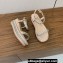 Christian Louboutin Heel 6cm nappa leather and strass Pyrastrass wedge Sandals Beige