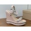 Christian Louboutin Heel 12cm nappa leather and strass Pyrastrass Espadrilles wedge Sandals Beige