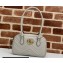 Gucci GG Marmont small top handle bag 795199 matelassé chevron leather Light Gray 2024