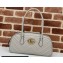 Gucci GG Marmont medium top handle bag 795218 matelassé chevron leather Light Gray 2024