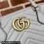 Gucci GG Marmont medium top handle bag 795218 matelassé chevron leather Light Gray 2024