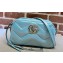 Gucci GG Marmont Small shoulder Camera Bag 447632 iridescent quilted chevron leather Blue