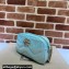 Gucci GG Marmont Small shoulder Camera Bag 447632 iridescent quilted chevron leather Blue