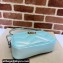 Gucci GG Marmont Small shoulder Camera Bag 447632 iridescent quilted chevron leather Blue