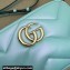 Gucci GG Marmont Small shoulder Camera Bag 447632 iridescent quilted chevron leather Blue