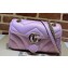 Gucci GG Marmont Small Shoulder Bag 443497 iridescent quilted chevron leather Pink 2024