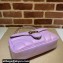 Gucci GG Marmont Small Shoulder Bag 443497 iridescent quilted chevron leather Pink 2024