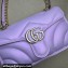 Gucci GG Marmont Small Shoulder Bag 443497 iridescent quilted chevron leather Pink 2024