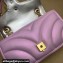 Gucci GG Marmont Small Shoulder Bag 443497 iridescent quilted chevron leather Pink 2024