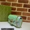 Gucci GG Marmont Super Mini Bag 476433 iridescent quilted chevron leather Green 2024