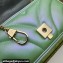 Gucci GG Marmont Super Mini Bag 476433 iridescent quilted chevron leather Green 2024