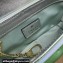 Gucci GG Marmont Super Mini Bag 476433 iridescent quilted chevron leather Green 2024
