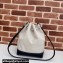 Gucci Small shoulder bag with Gucci print 772856 in Beige/Blue cotton linen canvas 2024