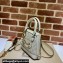 Gucci Horsebit 1955 mini Top Handle bag 677212 Beige/White 2024