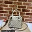 Gucci Horsebit 1955 mini Top Handle bag 677212 Beige/White 2024