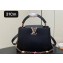 Louis Vuitton Lovelock chain Taurillon leather Capucines MM Bag Black 2024