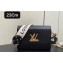 Louis Vuitton Epi leather Twist MM Bag M24765 Black with textile handle and Monogram Flowers 2024