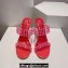Christian Louboutin Heel 10.5cm Leather and PVC Spike Only Mules Fuchsia 2024