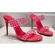 Christian Louboutin Heel 10.5cm Leather and PVC Spike Only Mules Fuchsia 2024