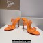 Christian Louboutin Heel 10.5cm Leather and PVC Spike Only Mules Orange 2024