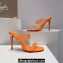 Christian Louboutin Heel 10.5cm Leather and PVC Spike Only Mules Orange 2024