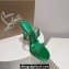 Christian Louboutin Heel 10.5cm Leather and PVC Spike Only Mules Green 2024