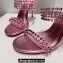 Christian Louboutin Heel 10.5cm Leather and PVC Spike Only Mules Metallic Pink 2024