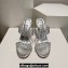 Christian Louboutin Heel 10.5cm Leather and PVC Spike Only Mules Metallic Silver 2024