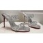 Christian Louboutin Heel 10.5cm Leather and PVC Spike Only Mules Metallic Silver 2024