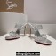 Christian Louboutin Heel 10.5cm Leather and PVC Spike Only Mules Metallic Silver 2024