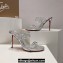 Christian Louboutin Heel 10.5cm Leather and PVC Spike Only Mules Metallic Silver 2024