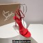 Christian Louboutin Heel 10cm Leather Loubigirl Sandals Patent Red 2024