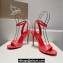 Christian Louboutin Heel 10cm Leather Loubigirl Sandals Patent Cherry Red 2024