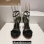 Christian Louboutin Heel 10cm Leather Loubigirl Sandals Patent Black 2024