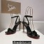 Christian Louboutin Heel 10cm Leather Loubigirl Sandals Patent Black 2024