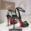 Christian Louboutin Heel 10cm Leather Loubigirl Sandals Patent Black 2024