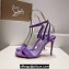 Christian Louboutin Heel 10cm Leather Loubigirl Sandals Patent Purple 2024