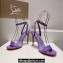 Christian Louboutin Heel 10cm Leather Loubigirl Sandals Patent Purple 2024
