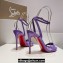 Christian Louboutin Heel 10cm Leather Loubigirl Sandals Patent Purple 2024
