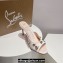 Christian Louboutin Heel 8.5cm Satin Degraqueen Mules White 2024