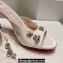 Christian Louboutin Heel 8.5cm Satin Degraqueen Mules White 2024