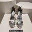 Christian Louboutin Heel 11.5cm leather Loubi Vega Sandals Silver 2024