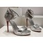Christian Louboutin Heel 11.5cm leather Loubi Vega Sandals Silver 2024