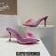 Christian Louboutin Heel 8.5cm Leather and PVC Aqua Strass Mules Purple 2024