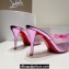 Christian Louboutin Heel 8.5cm Leather and PVC Aqua Strass Mules Purple 2024