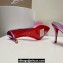 Christian Louboutin Heel 8.5cm Leather and PVC Aqua Strass Mules Purple 2024
