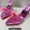Christian Louboutin Heel 8.5cm Leather and PVC Aqua Strass Mules Purple 2024