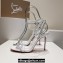 Christian Louboutin Heel 10.5cm Leather So Me Sandals White 2024