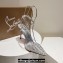 Christian Louboutin Heel 10.5cm Leather and PVC Spikoo Pumps Silver 2024